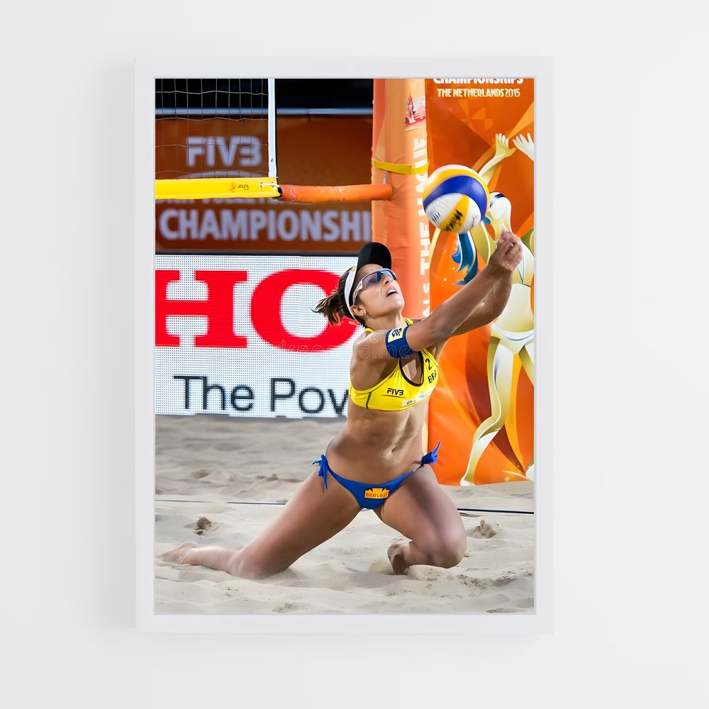 Poster Beach Volleyball Vibes – affiche Beach-volley (vue 3)